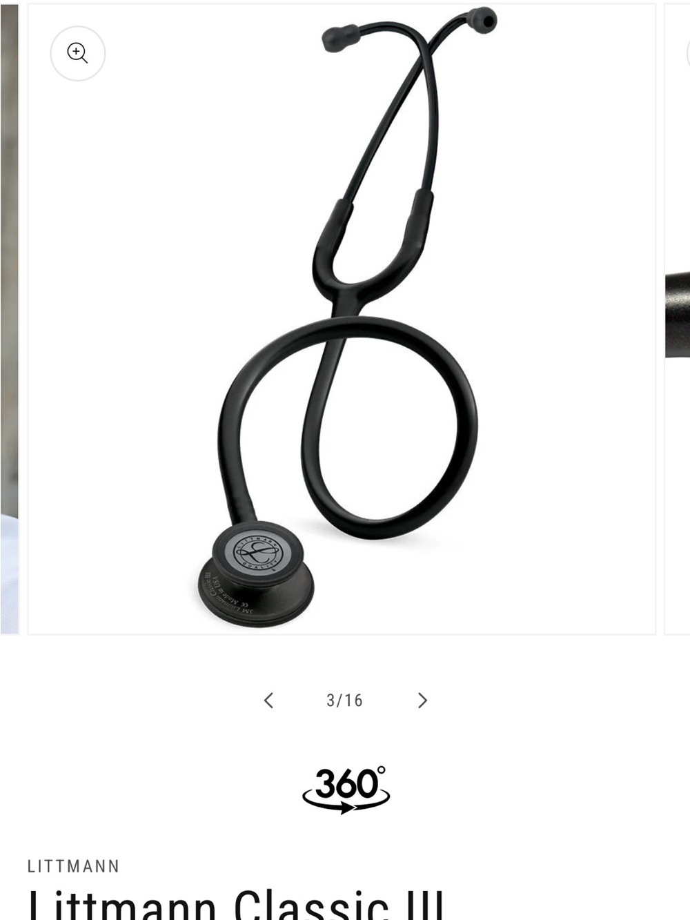 Classic III Stethoscope - Black